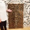 Hand-Carved Chamcha Wood Peacock Panel (120cm) - Thai Floral Art