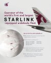 กาตาร์ แอร์เวย์ส เปิดตัวโบอิ้ง 787 ที่มาพร้อม Starlink อินเทอร์เน็ตความเร็วสูงเป็นครั้งแรกของโลก พร้อมติดตั้ง Starlink ครบทั้งฝูงบินแอร์บัส A350 อย่างสมบูรณ์ เตรียมยกระดับการเชื่อมต่อผู้โดยสารกว่า 11 ล้านคนผ่าน Wi-Fi ที่เร็วที่สุดบนท้องฟ้า กาตาร์ แอร์เวย์ส เปิดตัวโบอิ้ง 787 ที่มาพร้อม Starlink อินเทอร์เน็ตความเร็วสูงเป็นครั้งแรกของโลก พร้อมติดตั้ง Starlink ครบทั้งฝูงบินแอร์บัส A350 อย่างสมบูรณ์ เตรียมยกระดับการเชื่อมต่อผู้โดยสารกว่า 11 ล้านคนผ่าน Wi-Fi ที่เร็วที่สุดบนท้องฟ้า