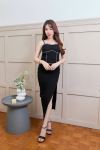 Ruby Skirt กระโปรงยาวผ่าข้าง ดีเทลจับจีบเล็กน้อย สไตล์เรียบหรู เซ็กซี่