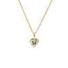 Correna Link Chain Necklace with Bezel Pendant