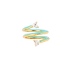 Double Wrap Heart Enamel Ring