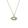Marquise Shaped Rope Gemstone Pendant Necklace