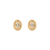Oval Rope Lab Grown Diamond Stud Earrings