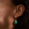 Sphere Malachite Earrings