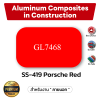 คอมโพสิตสีแดงพอร์ช GL7468 Premium Aluminum Composite 4 mm