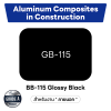 คอมโพสิต สีดำเงา BB-115 Aluminum Composite 4mm