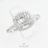 Baguette Halo Diamond Ring