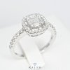 Baguette Halo Diamond Ring