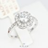 Halo Engagement Ring GIA Cert