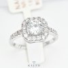 Halo Engagement Ring GIA Cert