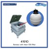 ชุดอุปกรณ์สระ complete set พร้อมห้องเครื่อง แบบฝังใต้ดิน  Ramses with Aster 550 filter  Sand Filter System+ pump 1 HP  **Pre Oder 60-75วัน