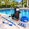 ชุดรถเข็นทำความสะอาดสระว่ายน้ำ/ Mobile Cleaning ระบบถังกรองผ้า DE6220-Super-II 2.0 HP สำหรับสระว่ายน้ำขนาดใหญ่และสาธารณะ