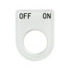 เนมเพลทอคิลิค OFF-ON แบบห่วง 22MM(33X45)พื้นขาว
