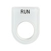 เนมเพลทอคิลิค RUN แบบห่วง 22MM(33X45)พื้นขาว