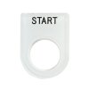 เนมเพลทอคิลิค START แบบห่วง 22MM(33X45)พื้นขาว
