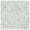 โมเสกแก้ว Cyprus White (20)  ขนาดเม็ด 20x20x4mm แผ่นละ 196 เม็ด บรรจุ 11 แผ่น/กล่อง