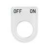 เนมเพลทอคิลิค OFF-ON แบบห่วง 22MM(33X45)พื้นขาว