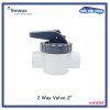 Emaux 2-Way Valve V50-2(A) วาล์ว 2 ทาง ขนาด 2" วัสดุ ABS&PVC แบบสวมท่อ