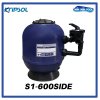 ถังกรองทราย Kripsol S1-600 Laminated Side Mount D.600 Multiport Valve 1-1/2" (ราคาเฉพาะถังกรองไม่รวมทราย)