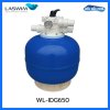 ถังกรองทราย WL-IDG650 ￠635mm/ 25"  Top mount filter (polyester laminated) with 1.5'' Multiport Valve, blue color