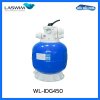 ถังกรองทราย WL-IDG450 ￠450mm/ 18"  Top mount filter (polyester laminated) with 1.5'' Multiport Valve, blue color