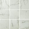 โมเสกแก้ว CYPRUS WHITE (ไซปรัส ไวท์) ขนาดเม็ด 98x98x4mm แผ่นละ 9 เม็ด บรรจุ 11 แผ่น/กล่อง