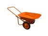 รถเข็นปูน MARTON  รุ่นล้อคู่ยางตัน (สีส้ม)
