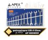 ชุดประแจปากตาย 12ตัวชุด 6-32mm. 12-piece open end wrench set APEX