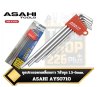 ASAHI AYS0710 ชุดประแจหกเหลี่ยมตัวแอลแบบยาวพิเศษ หัวตัดตรง จำนวน 7ตัวต่อชุด ผลิตในประเทศญี่ปุ่น (Made in Japan) (Long / Extra Long Type)