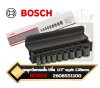 ชุดลูกบ๊อกลมสั้นสีดำ 9ชิ้น 10-27mm. ยาว38mm. Impact Control Socket Set BOSCH 2608551100