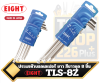 EIGHT ประแจหัวบอลเตเปอร์ ยาว สีขาวชุด 8 ชิ้น ( TLS-8Z )