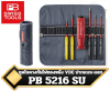 PB SWISS TOOLS  ชุดไขควงกันไฟซองหนัง VDE ปากแบน-แฉก PB5216SU