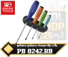 PB SWISS TOOLS ชุดไขควง ปากแฉก สีรุ้ง 4 ชิิ้น พร้อมแท่นแขวนผนัง PB 8242.RB