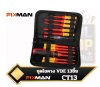 ชุดไขควง VDE 13ตัวชุด FIXMAN 13pcs VDE insulated screwdriver set VDE CT13