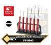 PB 8640 ชุดไขควงไฟฟ้า ก้านเล็ก 6ชิ้นพร้อมแท่นวาง Electronics screwdriver with turnable head set with handy holder for table or wall