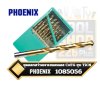 ชุดดอกสว่านเจาะสแตนเลส HSS ชุบ TiCN 25ตัวชุด Single Titanium Nitride Coated High-Speed Steel 135-Degree Split Point Drill Bit PHOENIX