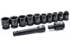 SATA 09009 ชุดลูกบล็อกลมกระแทก impact socket set ขนาด 1/2นิ้ว จำนวน12 ชิ้น
