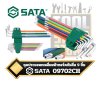 ชุดประแจหกเหลี่ยมหัวทอร์คด้ามหุ้มพลาสติกกันลื่น 9 ชิ้น SATA 09702CH