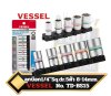 VESSEL TD-BS15 ชุดลูกบล็อกหกเหลี่ยมแบบสั้นขนาด 1/4นิ้ว จำนวน 5 ชิ้น)  H8, H10, H12, H13 และ H14