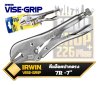 คีมล็อคปากตรง 7" Irwin Vise Grip 7R Straight Jaw Locking Pliers 178mm.