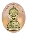 เหรียญพระพุทธมุจจลินทร์รักษ์ธนทวี สูง 3.5 ซม. (พิมพ์หน้ากาก) เนื้ออัลปาก้าหน้าทองระฆัง