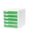 ตู้ลิ้นชักใส่เอกสาร Orca TCB-5 5 ชั้น โครงขาวลิ้นชักสีเขียว