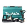 MAKITA สว่านไขควงคลัช 18 โวลต์ ขนาด 1/4 นิ้ว รุ่น DDF083RFE แรงบิดหมุน 40 นิวตันเมตร รวมแบตเตอรี่และแท่นชาร์จ (มากีต้า)