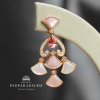 Padparadscha & Mother of Pearl Eearring