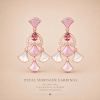Padparadscha & Mother of Pearl Earring