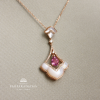 Padparadscha & Mother of Pearl Necklace