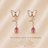 Padparadscha & Mother of Pearl Earring