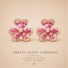 PRETTY PANSY EARRINGS