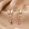 Padparadscha & Mother of Pearl Earring