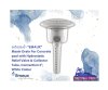 สะดือสระน้ำ "EMAUX" Main Drain For Concrete Pool With Hydrostatic Relief Valve & Collector Tube, Connection 2". ", White Colour